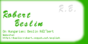 robert beslin business card